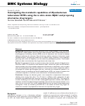 Cover page: Investigating the metabolic capabilities of Mycobacterium tuberculosis H37Rv using the in silico strain iNJ 661 and proposing alternative drug targets