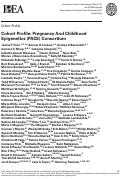 Cover page: Cohort Profile: Pregnancy And Childhood Epigenetics (PACE) Consortium.