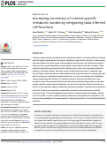 Cover page: Increasing consensus of context-specific metabolic models by integrating data-inferred cell functions