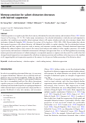 Cover page: Memory precision for salient distractors decreases with learned suppression