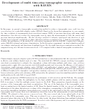 Cover page: Development of multi time-step tomographic reconstruction with RAVEN