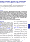 Cover page: Kingdom-Wide Analysis of Fungal Transcriptomes and tRNAs Reveals Conserved Patterns of Adaptive Evolution