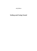 Cover page: hiding and being found
