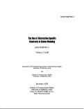 Cover page: The Use of Alternative Specific Constants in Choice Modeling