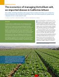 Cover page: The economics of managing Verticillium wilt, an imported disease in California lettuce