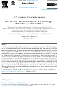 Cover page: CP violation from finite groups