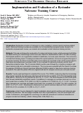 Cover page: Implementation and Evaluation of a Bystander Naloxone Training Course