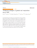 Cover page: Temporal changes in global soil respiration since 1987