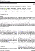 Cover page: Diet and depression: exploring the biological mechanisms of action