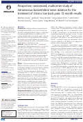 Cover page: Prospective, randomized, multicenter study of intraosseous basivertebral nerve ablation for the treatment of chronic low back pain: 12-month results