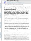 Cover page: Fructose induced KHK-C can increase ER stress independent of its effect on lipogenesis to drive liver disease in diet-induced and genetic models of NAFLD