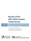 Cover page: Results of the 2015-16 Campus Travel Survey