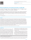 Cover page: Neural predictors of emotional inertia in daily life