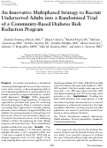 Cover page: An Innovative Multiphased Strategy to Recruit Underserved Adults into a Randomized Trial of a Community-Based Diabetes Risk Reduction Program