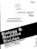 Cover page: BIOLOGY &amp; MEDICINE DIVISION. ANNUAL REPORT, 1986