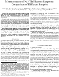 Cover page: Measurements of NaI(Tl) electron response: comparison of different samples