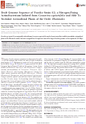 Cover page: Draft Genome Sequence of Frankia Strain G2, a Nitrogen-Fixing Actinobacterium Isolated from Casuarina equisetifolia and Able To Nodulate Actinorhizal Plants of the Order Rhamnales