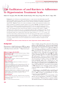 Cover page: The facilitators of and barriers to adherence to hypertension treatment scale