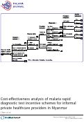 Cover page: Cost-effectiveness analysis of malaria rapid diagnostic test incentive schemes for informal private healthcare providers in Myanmar