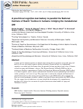 Cover page: A preclinical cognitive test battery to parallel the National Institute of Health Toolbox in humans: bridging the translational gap