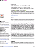 Cover page: Self-compassion and association with distress, depression, and anxiety among displaced Syrians: A population-based study.