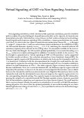 Cover page of Virtual Signaling&nbsp;of CSIT via Non-Signaling Assistance