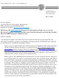 Cover page of UC Comments on&nbsp;Request for Information: Public Access to Peer-Reviewed Scholarly Publications, Data and Code Resulting From Federally Funded Research (RFI Response: Public Access) (Docket ID OSTP-2020-0004)