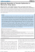 Cover page: Molecular Biomarkers of Vascular Dysfunction in Obstructive Sleep Apnea