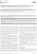 Cover page: Draft Genome Sequence of Frankia sp. Strain DC12, an Atypical, Noninfective, Ineffective Isolate from Datisca cannabina