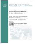 Cover page: Performance Monitoring of Residential Hot Water Distribution Systems