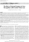 Cover page: The Role of External Features in Face Recognition with Central Vision Loss