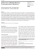 Cover page: A Rare Case of Multiple Myeloma Presenting as Evan’s Syndrome