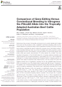 Cover page: Comparison of Gene Editing Versus Conventional Breeding to Introgress the POLLED Allele Into the Tropically Adapted Australian Beef Cattle Population