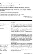 Cover page: Pityriasis lichenoides chronica: case reports – the role of infectious agents?