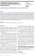 Cover page: Considering temperature effect on robust principal component analysis orthogonal distance as a damage detector