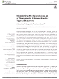 Cover page: Modulating the Microbiota as a Therapeutic Intervention for Type 2 Diabetes