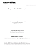 Cover page: Progress on HL-LHC Nb<sub>3</sub>Sn Magnets