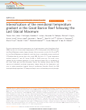 Cover page: Intensification of the meridional temperature gradient in the Great Barrier Reef following the Last Glacial Maximum