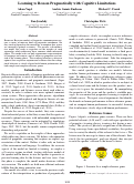 Cover page: Learning to Reason Pragmatically with Cognitive Limitations