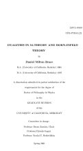 Cover page: Dualities in M-theory and Born-Infeld Theory