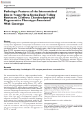 Cover page: Pathologic Features of the Intervertebral Disc in Young Nova Scotia Duck Tolling Retrievers Confirms Chondrodystrophy Degenerative Phenotype Associated With Genotype.