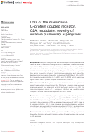 Cover page: Loss of the mammalian G-protein coupled receptor, G2A, modulates severity of invasive pulmonary aspergillosis