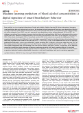 Cover page: Machine learning prediction of blood alcohol concentration: a digital signature of smart-breathalyzer behavior