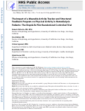 Cover page: The Impact of a Wearable Activity Tracker and Structured Feedback Program on Physical Activity in Hemodialysis Patients: The Step4Life Pilot Randomized Controlled Trial.