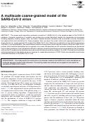 Cover page: A multiscale coarse-grained model of the SARS-CoV-2 virion.