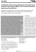 Cover page: Combination Chemo‐Immunotherapy for Pancreatic Cancer Using the Immunogenic Effects of an Irinotecan Silicasome Nanocarrier Plus Anti‐PD‐1