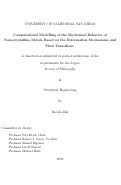 Cover page: Computational modelling of the mechanical behavior of nanocrystalline metals based on the deformation mechanisms and their transitions