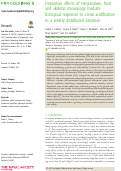 Cover page: Interactive effects of temperature, food and skeletal mineralogy mediate biological responses to ocean acidification in a widely distributed bryozoan