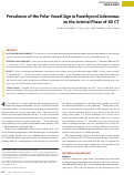 Cover page: Prevalence of the Polar Vessel Sign in Parathyroid Adenomas on the Arterial Phase of 4D CT