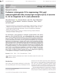 Cover page: Pediatric tolerogenic DCs expressing CD4 and immunoglobulin‐like transcript receptor (ILT)‐4 secrete IL‐10 in response to Fc and adenosine